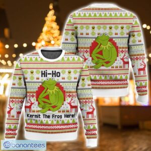 Kermit The Frog Here The Muppet Show Ugly Christmas Sweater 3D All Printed Sweater Christmas Gift Product Photo 1