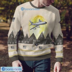 Boeing EC-135 EC135 All Printed Aircraft Moonlight Ugly Christmas Sweater Christmas Gift Product Photo 4