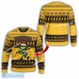 New Grinch MLB San Diego Padres Knitted Xmas Sweater Gift For Adult - New Grinch MLB San Diego Padres Ugly Christmas Sweater For Men And Women Photo 1