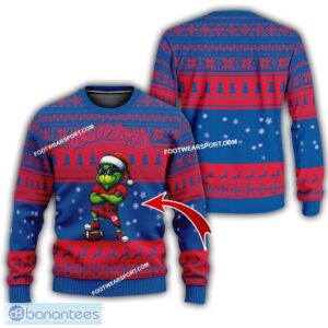 NCAA Fresno State Bulldogs Player Grinch Ugly Xmas Sweater Gift Holidays - NCAA Fresno State Bulldogs New Grinch Ugly Christmas Sweater Photo 1