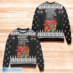 Dungeons &amp Diners &amp Dragons &amp Drive-Ins &amp Drives Ugly Christmas Sweater Product Photo 1