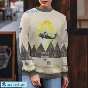MH-60 Sierra MH60 All Printed Aircraft Moonlight Ugly Christmas Sweater Product Photo 5