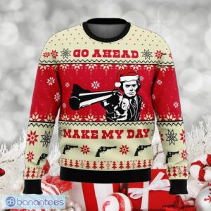 Go Ahead Make My Day Dirty Harry Craft Knitted Christmas Sweater Gift For Adult - Go Ahead Make My Day Dirty Harry Ugly Christmas Sweater Photo_1