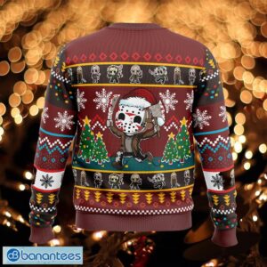 Cute Jason Friday the 13th Blizzard Ugly Christmas Sweater Gift For Men And Women - Cute Jason Friday the 13th Ugly Christmas Sweater Photo_2