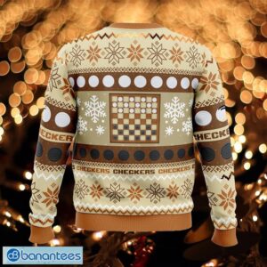 Christmas Checkers Board Games Gift-wrap Ugly Christmas Sweater Gift For Men And Women - Christmas Checkers Board Games Ugly Christmas Sweater Photo_2
