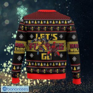 Deadpool & Wolverine Ugly Sweater Poinsettia Ugly Christmas 3D Sweater Gift For Men And Women - Deadpool & Wolverine Ugly Sweater Photo_2
