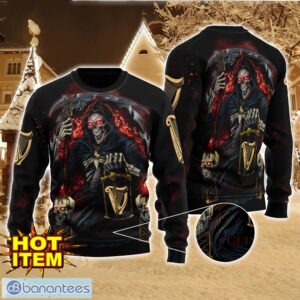Guinness Beer Death Halloween All Over Print Sweater Halloween Gift For men And Women Product Photo 1