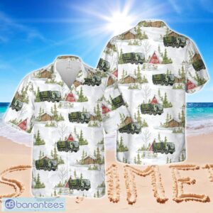 Royal Danish Army Iveco Truck Christmas Aloha Hawaiian Shirt Product Photo 1