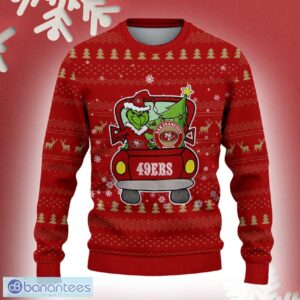 San Francisco 49ers Grinch Driving Funny 3D Ugly Christmas Sweater For Men Women - San Francisco 49ers Christmas Sweater Grinch Driving Photo 2