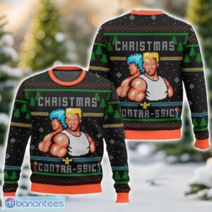 Contra, Contrassic Christmas Ugly Sweater 3D Printed Sweater Christmas Gift - Contra, Contrassic Christmas Ugly Sweater-3