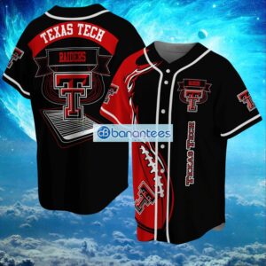 NCAA Texas Tech Red Raiders Logo Design Fire Ball Baseball Jersey Shirt Full Print Product Photo 1