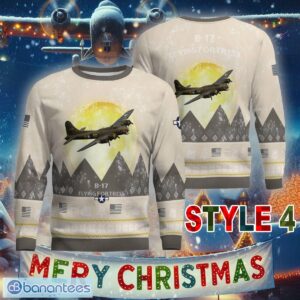Aircraft Moonight B-17 Flying Fortress B17 Ugly 3D Sweater Gift For Christmas - B-17 Flying Fortress B17 Aircraft Moonlight Ugly Christmas Sweater_36