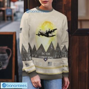 HC-130 Combat King HC130 All Printed Aircraft Moonlight Ugly Christmas Sweater Christmas Gift Product Photo 3