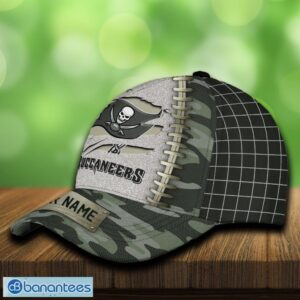 Tampa Bay Buccaneers 3D Hat And Cap Beach Design Camo Green For Fans Gift Custom Name - Tampa Bay Buccaneers 3D Hat And Cap Camo_3
