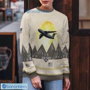 C-5 Galaxy C5 All Printed Aircraft Moonlight Ugly Christmas Sweater Christmas Gift Product Photo 2