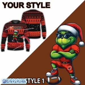 CFL BC Lions New Grinch Ugly Christmas 3D Sweater Gift For Men And Women - CFL BC Lions New Grinch Ugly Christmas Sweater Photo 2