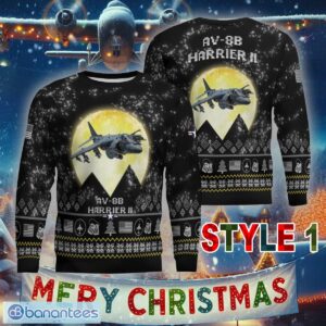 Aircraft Moonight AV-8B Harrier II AV8B Ugly Xmas Sweater Gift Holidays - AV-8B Harrier II AV8B Aircraft Moonlight Ugly Christmas Sweater_6