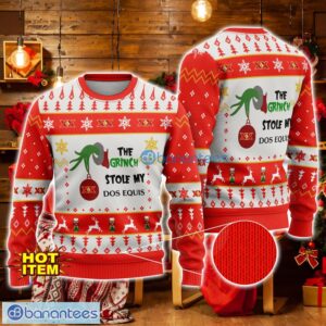 Grinch Stole Dos Equis AOP Ugly Christmas Sweater Christmas Gift Gift For Family Product Photo 1