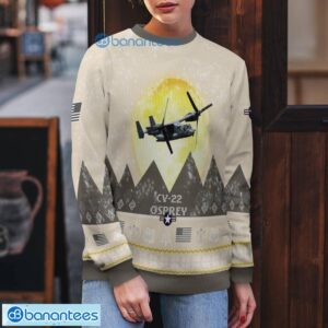 CV-22 Osprey CV22 All Printed Aircraft Moonlight Ugly Christmas Sweater Christmas Gift Product Photo 5