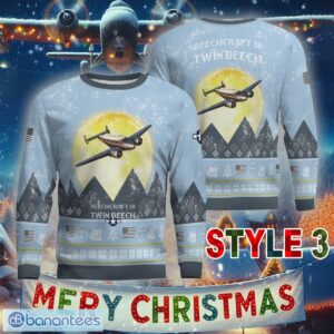 Aircraft Moonight Beechcraft Model 18 Twin Beech C45 Knitted Sweater Gift For Christmas - Beechcraft Model 18 Twin Beech C45 Aircraft Moonlight Ugly Christmas Sweater_31