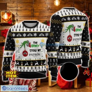 Grinch Stole Patron Tequila AOP Ugly Christmas Sweater Christmas Gift Gift For Family Product Photo 1