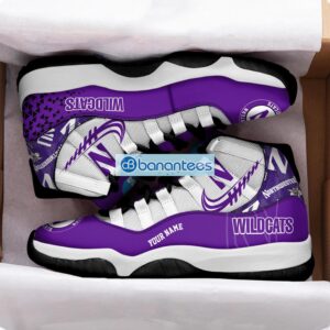 Northwestern Wildcats Air Jordan 11 Sneakers Custom Name Special Shoes For Fans Product Photo 2