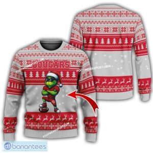 NCAA Houston Cougars New Grinch Ugly Christmas Sweater Gift For Men And Women - NCAA Houston Cougars New Grinch Ugly Christmas Sweater Photo 1