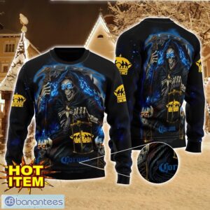 Corona Extra Death Halloween All Over Print Sweater Halloween Gift For men And Women Product Photo 1