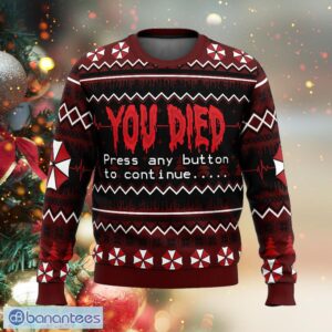 You Died Resident Evil Jumper Ugly Christmas Sweater Gift Holidays - You Died Resident Evil Ugly Christmas Sweater Photo_1