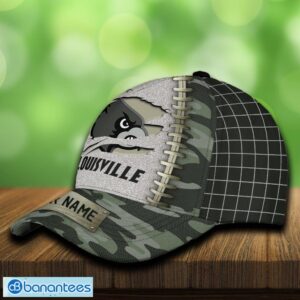 Louisville Cardinals 3D Hat And Cap Beach Design Camo Green For Fans Gift Custom Name - Louisville Cardinals 3D Hat And Cap Camo_3