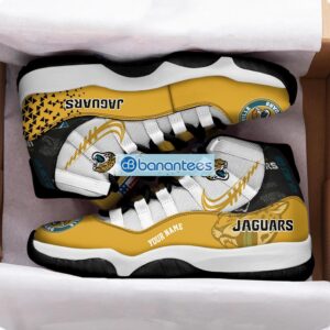 Jacksonville Jaguars Air Jordan 11 Sneakers Custom Name Special Shoes For Fans Product Photo 2