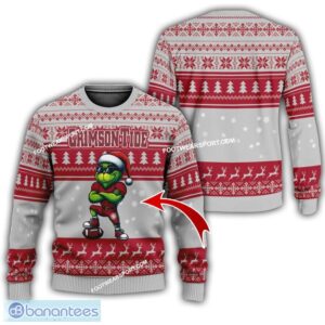 NCAA Alabama Crimson Tide Grinch Style Knitted Christmas Sweater Gift For Adult - NCAA Alabama Crimson Tide New Grinch Ugly Christmas Sweater Photo 1