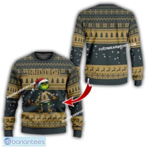 New Grinch NHL Vegas Golden Knights Ugly Christmas Sweater Gift For Men And Women - New Grinch NHL Vegas Golden Knights Ugly Christmas Sweater For Men And Women Photo 1