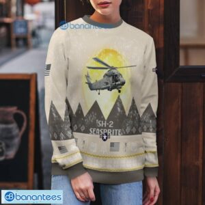 SH-2 Seasprite SH2 All Printed Aircraft Moonlight Ugly Christmas Sweater Product Photo 5