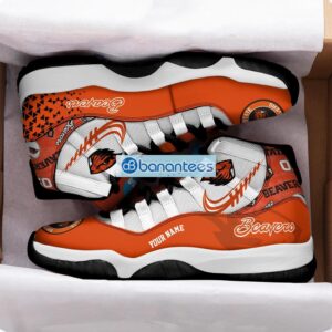 Oregon State Beavers Air Jordan 11 Sneakers Custom Name Special Shoes For Fans Product Photo 2