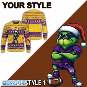 NCAA East Carolina Pirates New Grinch Ugly Christmas Sweater Gift For Men And Women - NCAA East Carolina Pirates New Grinch Ugly Christmas Sweater Photo 2