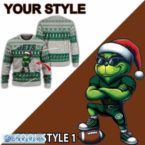 NFL New York Jets Grinch Football Ugly Sweater AOP Gift For Christmas - NFL New York Jets New Grinch Ugly Christmas Sweater Photo 2