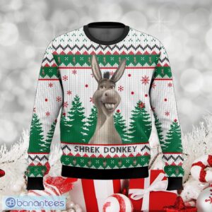Donkey the Shrek Ugly Sweater Snowman Knitted Christmas Sweater Gift For Adult - Donkey the Shrek Ugly Sweater Photo_1