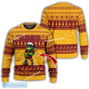 NCAA Louisiana Monroe Warhawks Grinch Style Knitted Christmas Sweater AOP Gift For Adult - NCAA Louisiana Monroe Warhawks New Grinch Ugly Christmas Sweater Photo 1