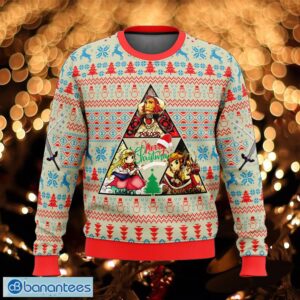 Wind Waker Triangle Zelda Stitch Ugly Christmas Sweater Gift For Men And Women - Wind Waker Triangle Zelda Ugly Christmas Sweater Photo_1
