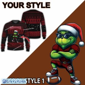 NCAA South Carolina Gamecocks Grinch Football Ugly 3D Sweater Gift For Christmas - NCAA South Carolina Gamecocks New Grinch Ugly Christmas Sweater Photo 2