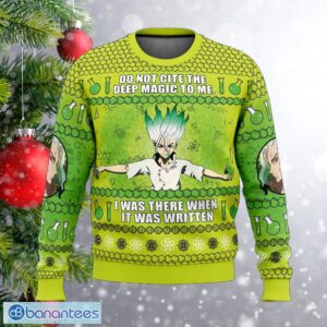 Do Not Cite The Deep Magic To Me Dr. Stone Claus Ugly Christmas 3D Sweater Gift For Adult - Do Not Cite The Deep Magic To Me Dr. Stone Ugly Christmas Sweater Photo_1