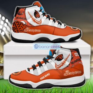 Oregon State Beavers Air Jordan 11 Sneakers Custom Name Special Shoes For Fans Product Photo 1
