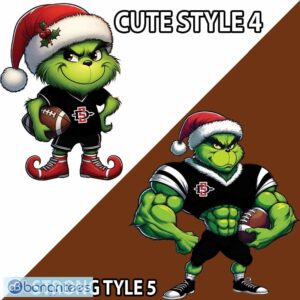 NCAA San Diego State Aztecs Grinch Football Knitted Sweater Gift For Christmas - NCAA San Diego State Aztecs New Grinch Ugly Christmas Sweater Photo 4