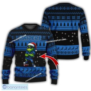 NCAA Middle Tenn Blue Raiders New Grinch Ugly Christmas Sweater Gift For Men And Women - NCAA Middle Tenn Blue Raiders New Grinch Ugly Christmas Sweater Photo 1