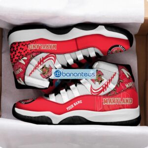 Maryland Terrapins Air Jordan 11 Sneakers Custom Name Special Shoes For Fans Product Photo 2