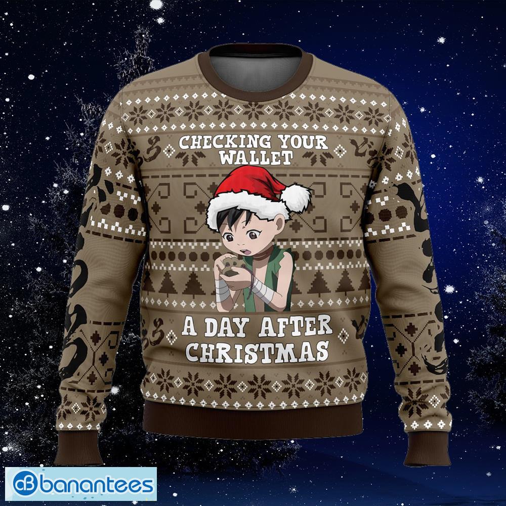 a day after christmas dororo presents ugly xmas sweater gift for men and women image A Day After Christmas Dororo Presents Ugly Xmas Sweater Gift For Men And Women - A Day After Christmas Dororo Ugly Christmas Sweater Photo_1
