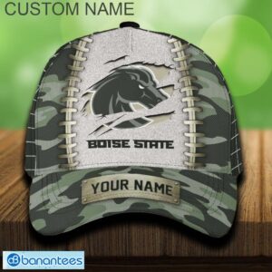Boise State Broncos 3D Hat And Cap Beach Design Camo Green For Fans Gift Custom Name - Boise State Broncos 3D Hat And Cap Camo_1