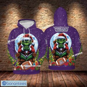 NCAA2 Weber State Wildcats King Grinch Christmas 3D Hoodie, Tshirt, Sweater AOP - NCAA2 Weber State Wildcats King Grinch Christmas 3D Hoodie, Tshirt, Sweater AOP Photo 1