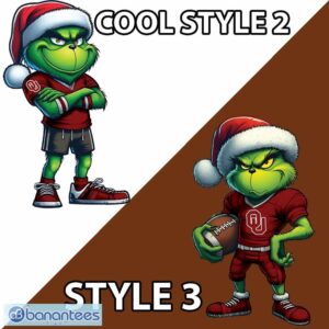 NCAA Oklahoma Sooners Grinch Football Knitted Sweater AOP Gift For Christmas - NCAA Oklahoma Sooners New Grinch Ugly Christmas Sweater Photo 3